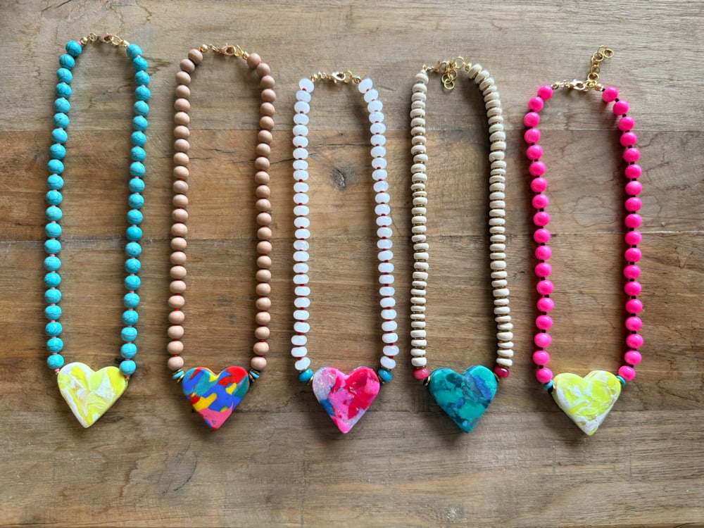 Image of Clay Heart Necklace