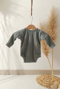 Image 3 of Photoshooting boys bodysuit | Asher-1 | 0-3 months | sage