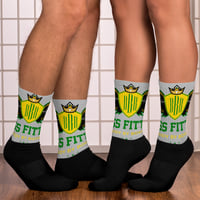 BOSSFITTED Grey Yellow Green and Black Socks