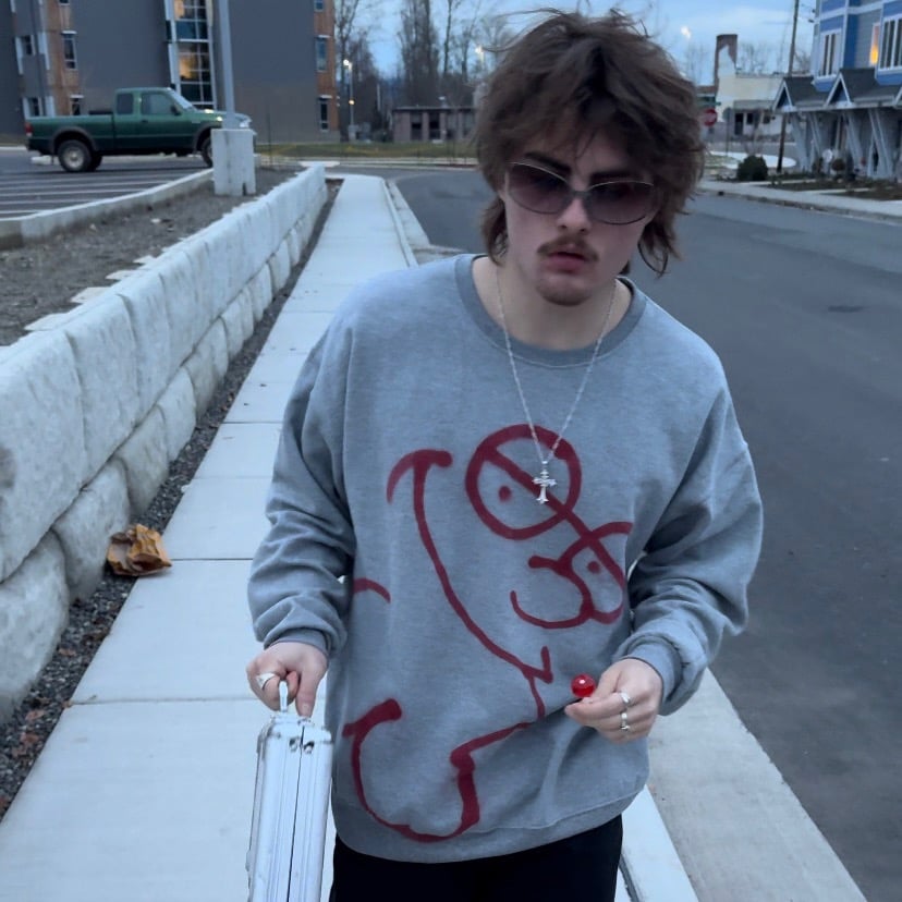 Image of Peter griffiti grey sweater