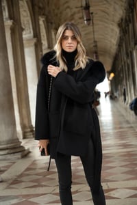 Image 2 of Black Loro Coat