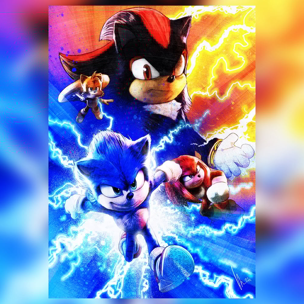 Sonic The Hedgehog A3 300gsm Giclée Art Print