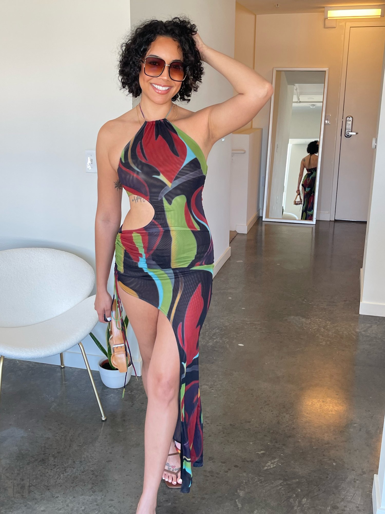 Image of Abstract Slit Dress