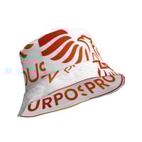 Image 2 of Reversible bucket hat (orange print)