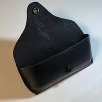 Image 3 of Sunglasses / Glasses Custom Case Upcycled Black leather and OEM Mk3 Cloth seats
