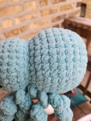 large teddy spider - turquoise sparkly chenille