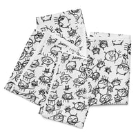 Cloth napkin set cat cuddle