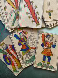 Image 2 of Très ancien jeu de Baraja espagnol de Grimaud, créé par Grimaud, peint au pochoir, 19eme siècle 