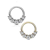 Image 2 of Blinged Septum Hoop