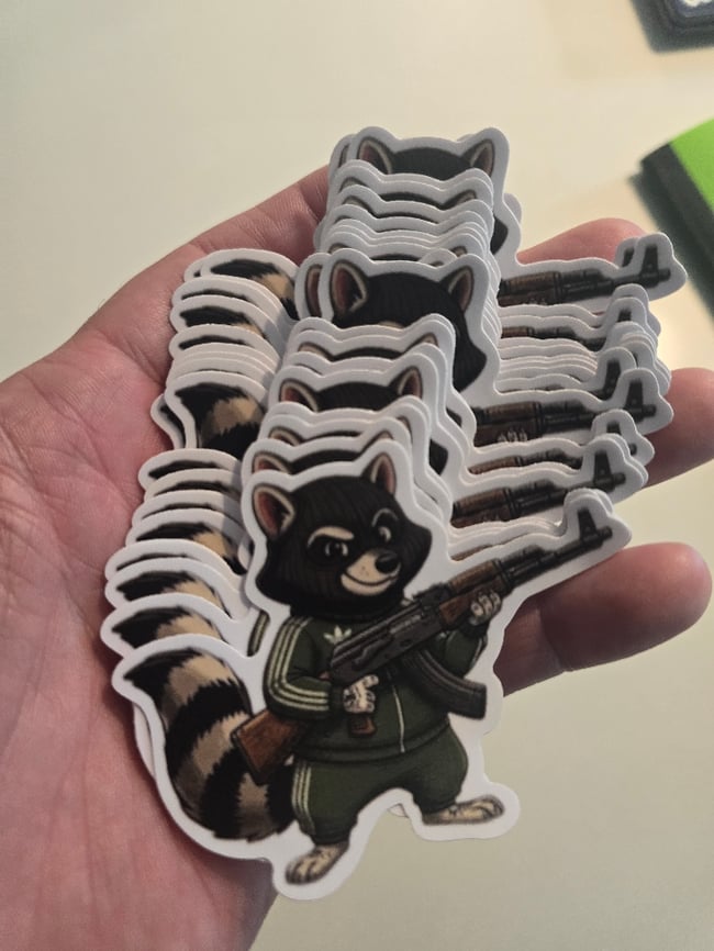 Gopnik Trash Panda AK Sticker