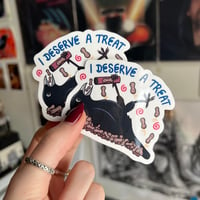 B-Grade I Deserve A Treat Crow Stickers - Bargain Bin