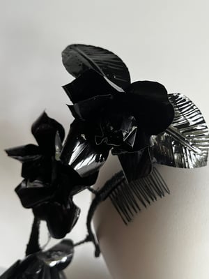 Image of Black metal roses