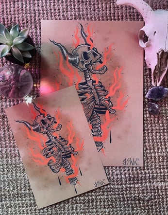 Skull Print  Ashh Tattoo