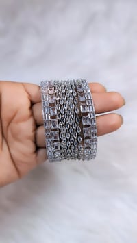 Image 3 of 8 Pieces American Diamond Bangles Set_GPB_1238