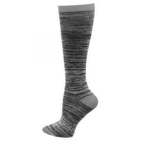 Image 2 of Marled Compression Sock- Grey