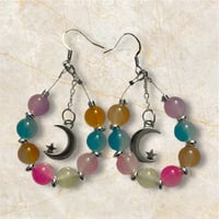 Image 2 of Colorful Beaded Bracelet an Earring Set