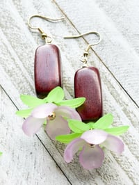 Image 2 of Flower Log earrings 