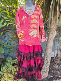 Image 5 of Wanderlust maxi skirt / bandeau dress RED 8-16 uk