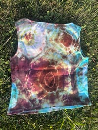 Image 1 of kalediscope eyes geode ice dyed crop tank (L)