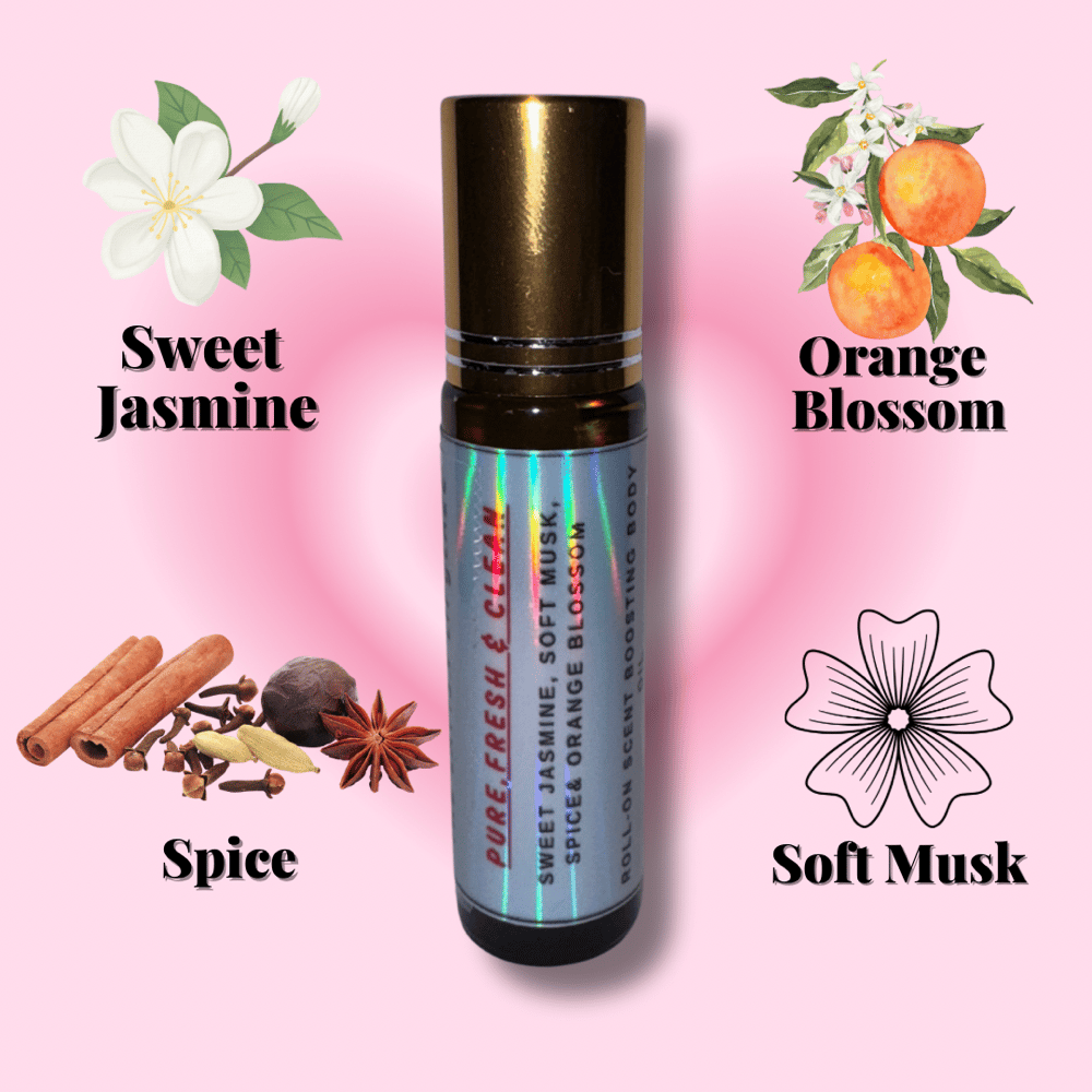Image of Roll-On Scented Body Oil Pure, Fresh & Clean