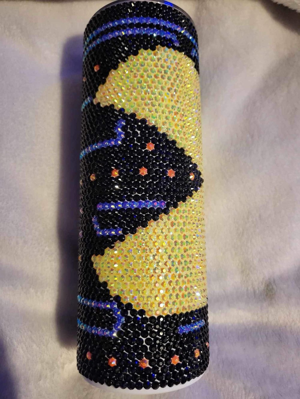 Image of Pac man rhinestone tumbler 
