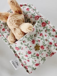 Image 3 of Tiny Plush bunny - Red and green floral