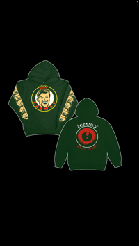 Adult Crash Evel Eddie Hoodie Forest Green