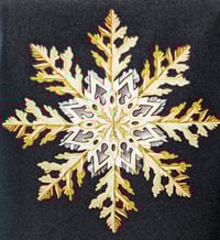 Image 3 of Snowflake Gnomes Apron (black)