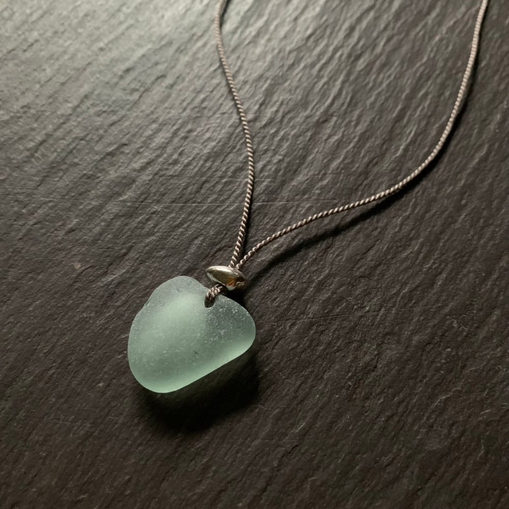 Image of Pale aqua sea glass necklace - Suffolk