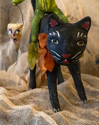 Image 5 of Halloween Ride Spun Cotton Veggie Head and Black Cat