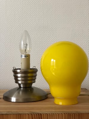 Lampe Ampoule Jaune Citron en verre 