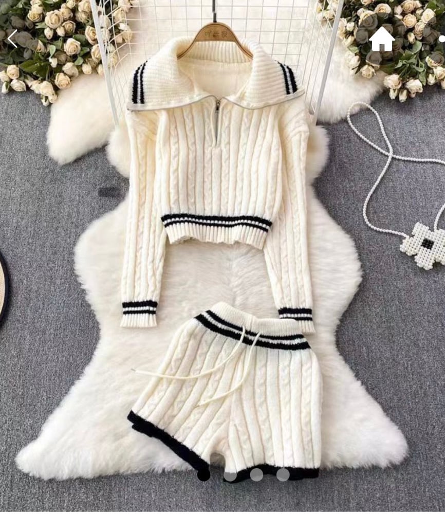 Image of sweater shirt set 