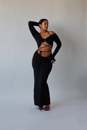 Image of black multi tie set