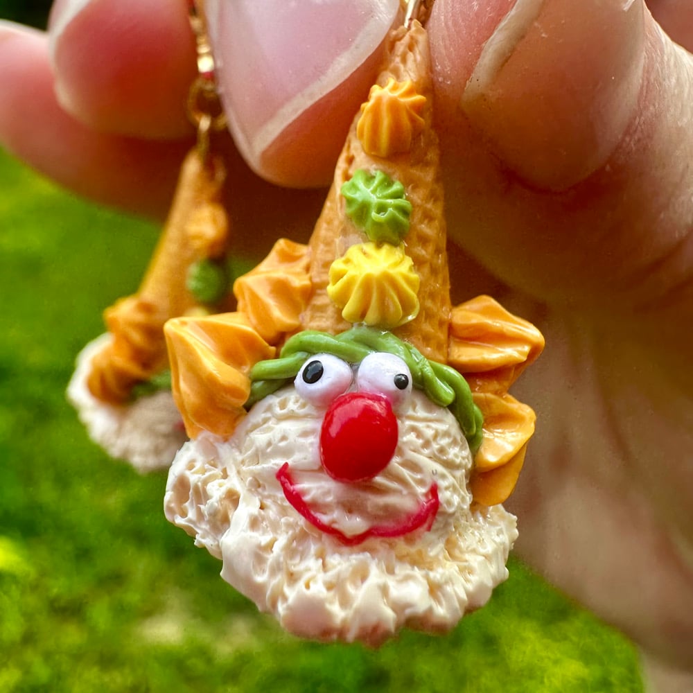 Image of Ice Cream Clown Earrings