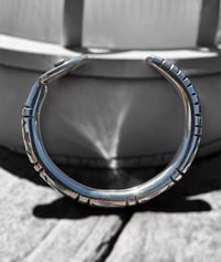 Image 2 of Ride the Sky 2ga Sterling Silver Plain Head Snake Cuff 6.25”-6.5”