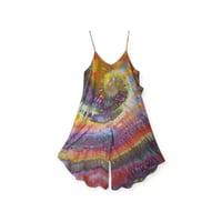 Image 1 of L Woven Wide-Leg Jumpsuit with Pockets in Warm Spiral Ice Dye