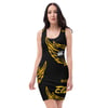 BOSSFITTED Black and Yellow ELITE SQUAD Sublimation Cut & Sew Dress