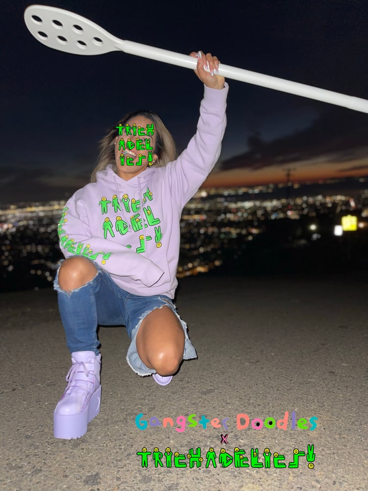 Image of TRICHADOODLES TRICH PEOPLE HOODIE (LAVENDER)