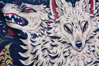 Image 4 of Wolves & Wildflowers V.2 Tapestry