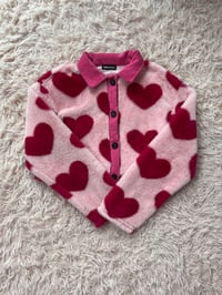 Image 2 of Heart Cropped Hoodie.