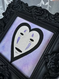 Image 2 of ‘Kaonashi Heart’ Original Painting ~ Framed