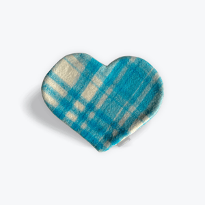 Image of Wheatpack - Heart Shaped Azure Blue and White