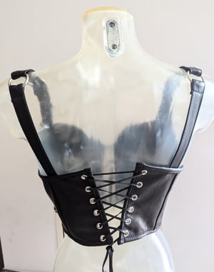 Image of Leather biker bustier (Size M - L)