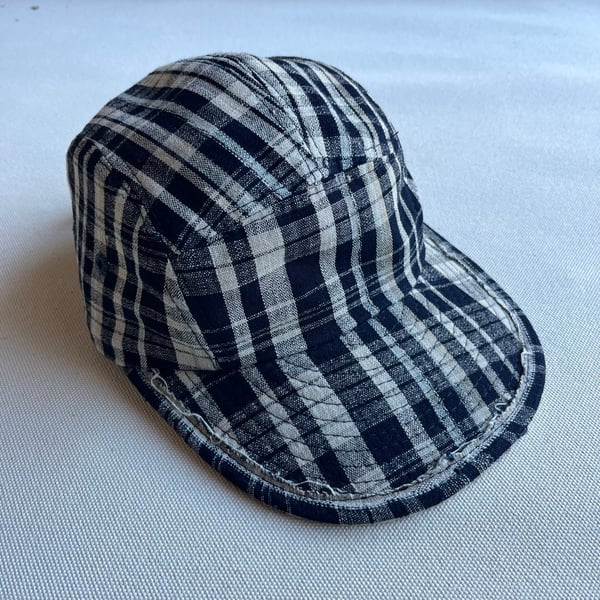 Image of Indigo Check Outdoor caps 004