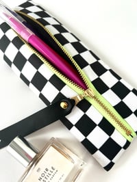 Image 8 of Checkered pencil pouch 