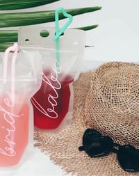 Image 1 of reusable drink pouch personalised 