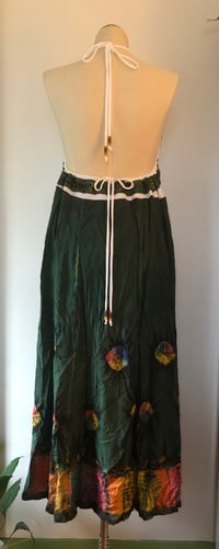 Image 3 of Upcycled “Leave it Better” t-shirt halter hippie dress