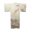 Antique Silk Kimono (Silver & Grey Camellia)