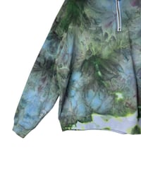 Image 3 of L Ladies Quarter-Zip Pullover in Luna Moth Watercolor Ice Dye