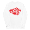 t-shirt manche longue blanc + rouge